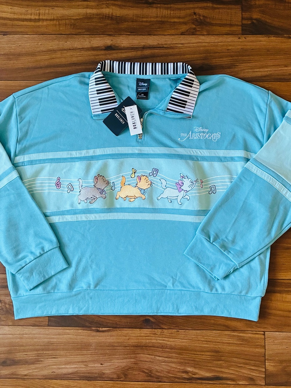 NWT Disney Boxlunch Aristocats Women’s 3XL Music Quarter Zip